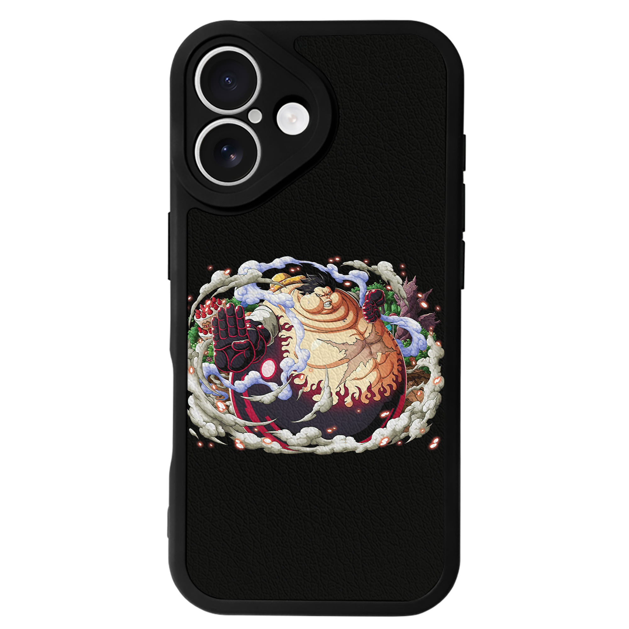 （画像用） ワンピース モンキー・D・ルフィ ONE PIECE Monkey D. Luffy 【iPhone 16シリーズ対応】シリコンスマホケース（レザー調） 材質：シリコン